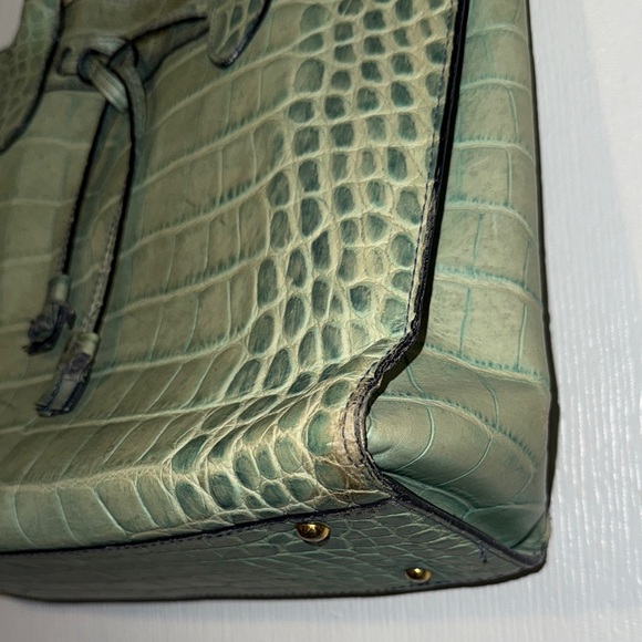 Dooney & Bourke Vintage Green Crocodile-Embossed Tote Bag - Picture 5 of 17